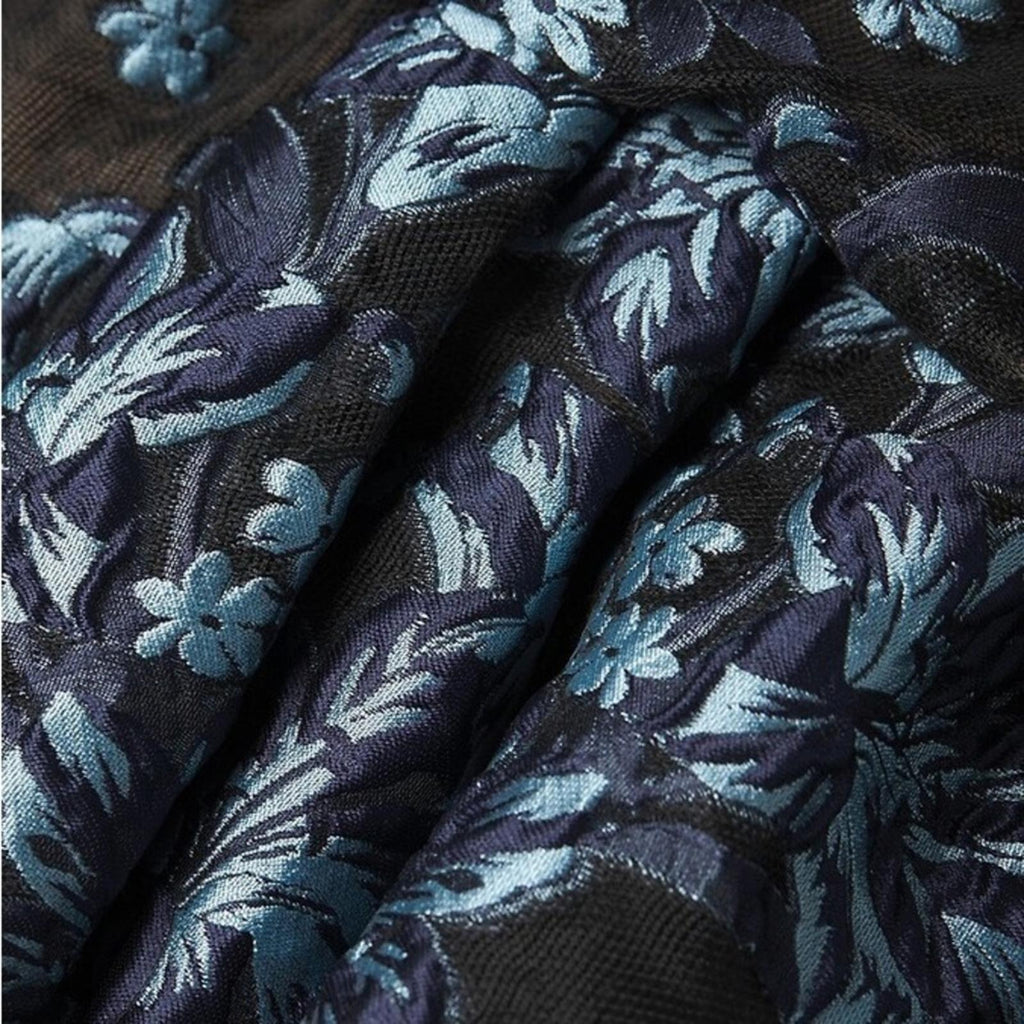 Elliatt Planetary Asymmetric Jacquard Maxi Dress, Navy/Black, New w/Tag