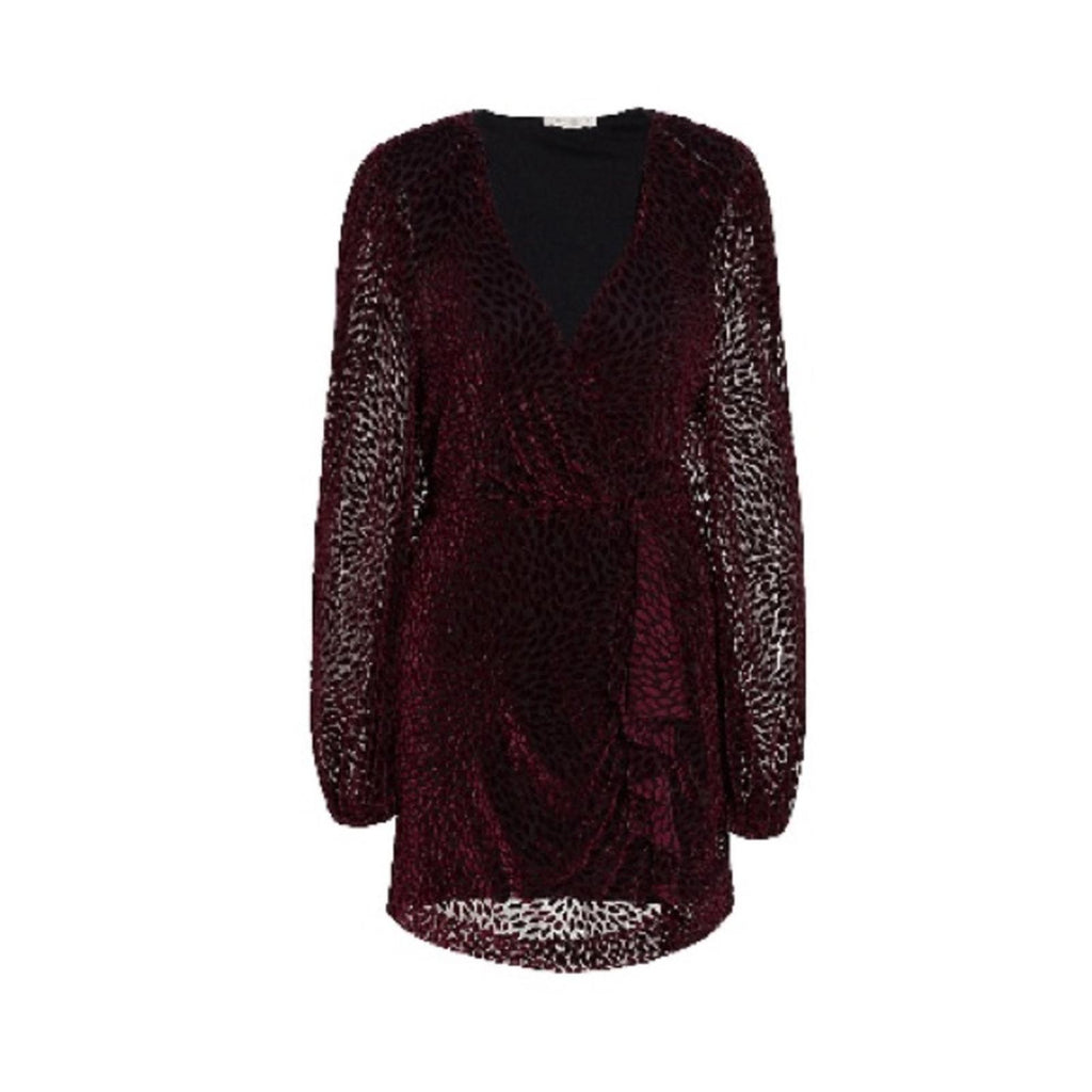 Ramy Brook Aman Embroidered Long-Sleeve Mini Dress in Plum Berry Size S NWT $395