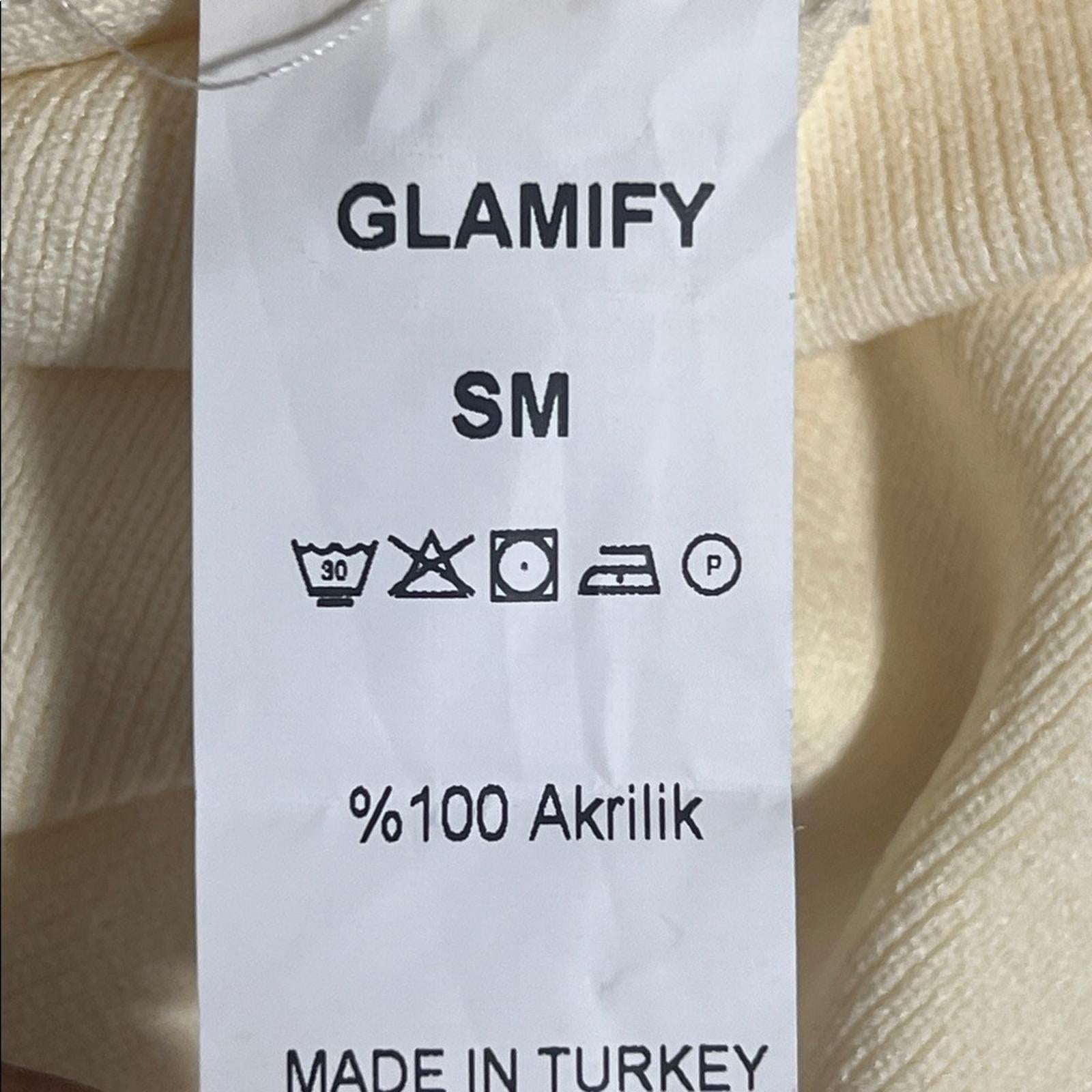 Glamify Ribbed Midi Tank Dress in Buttermilk, Size S, NEW