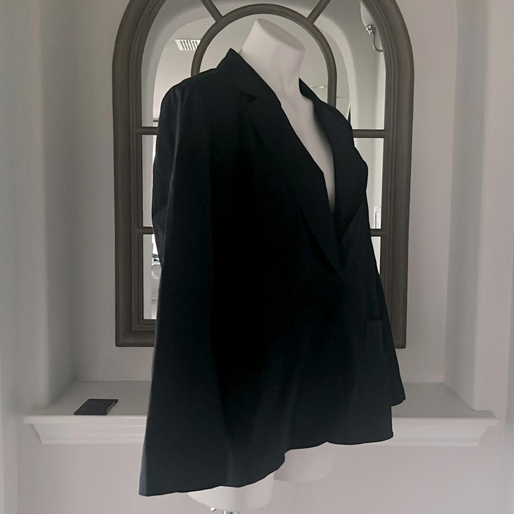 Eileen Fisher Notch Collar Shaped Jacket, Black Size XL , New w/Tag Retail