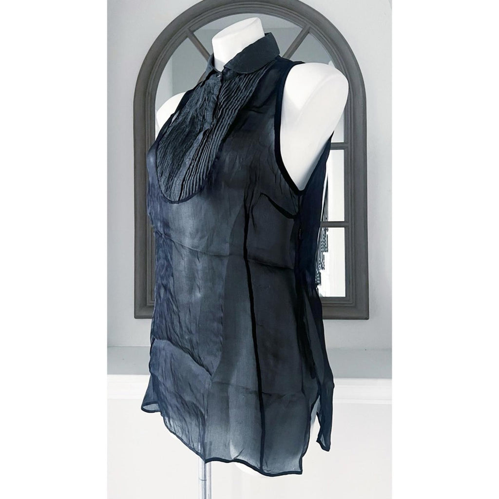 Brunello Cucinelli Sleeveless Black Top, Size M EXCELLENT! $1,180