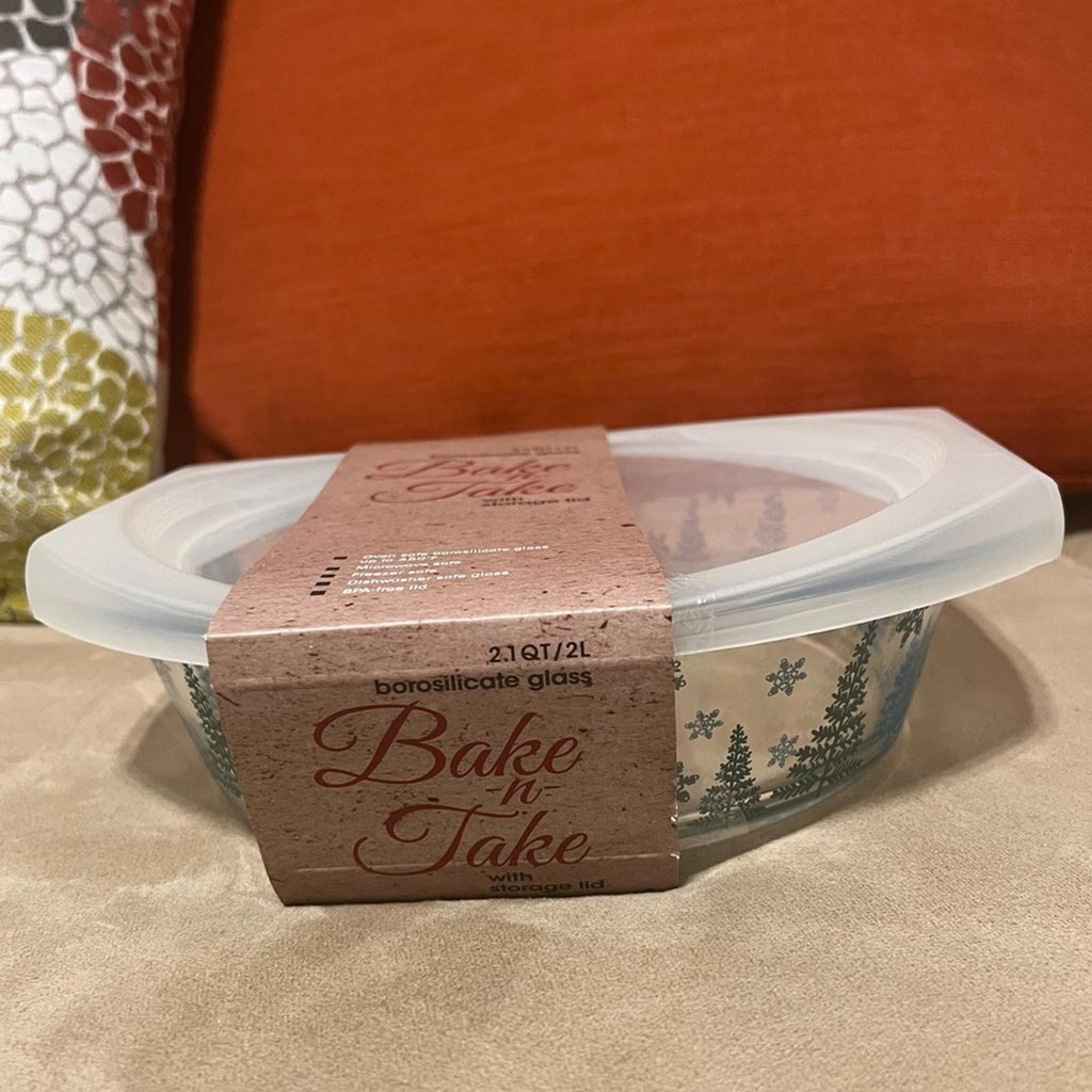 Tabletops Bake and Take Borosilicate Glass w/Storage Lid 2.1QT/2L New w/Tag
