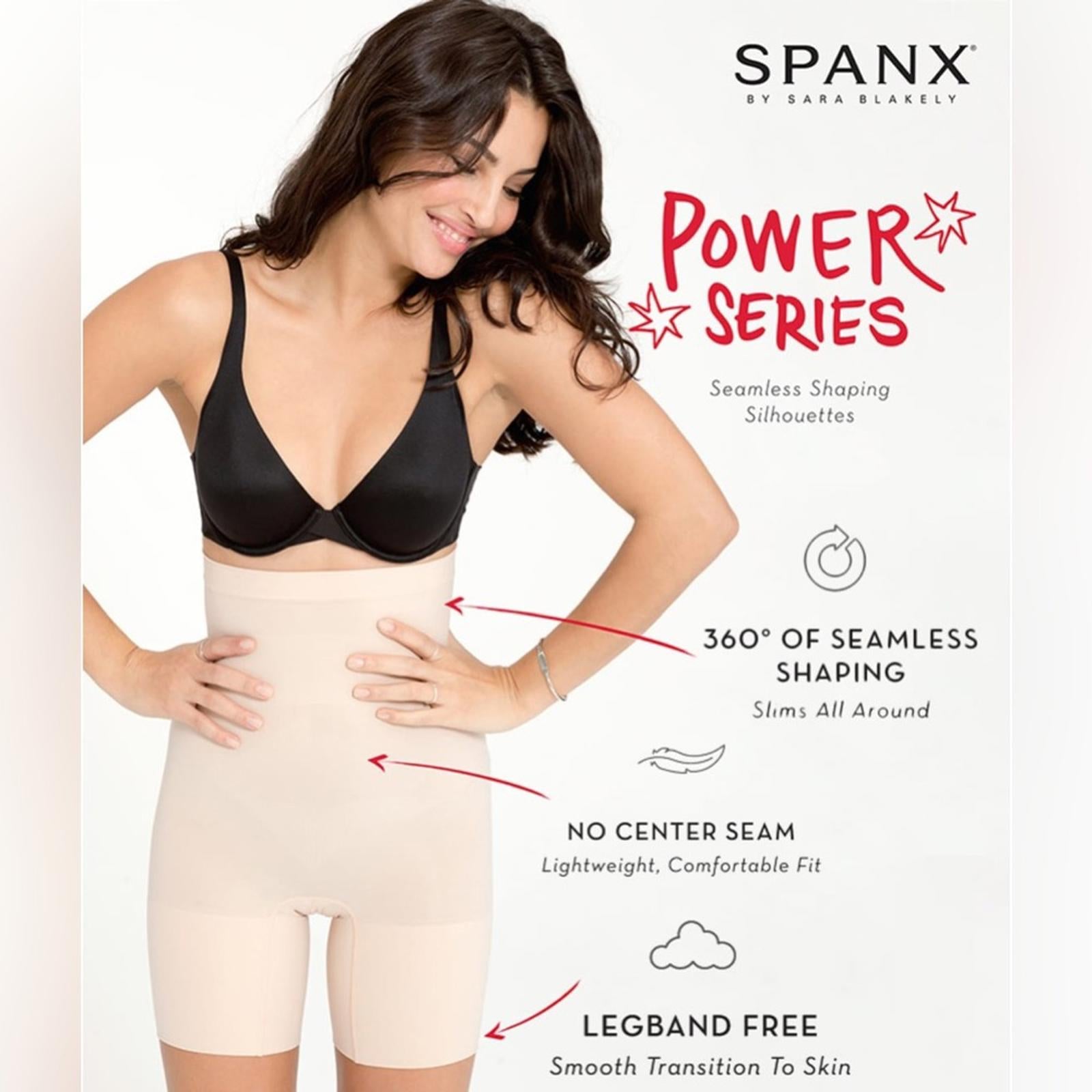 Spanx Power Series Medium Control Higher Power Short in Black, Size M EXCELLENT!