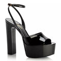 Saint Laurent Jodie Platform High Heel Sandals Black, Size 40 (SV 701788) NWT