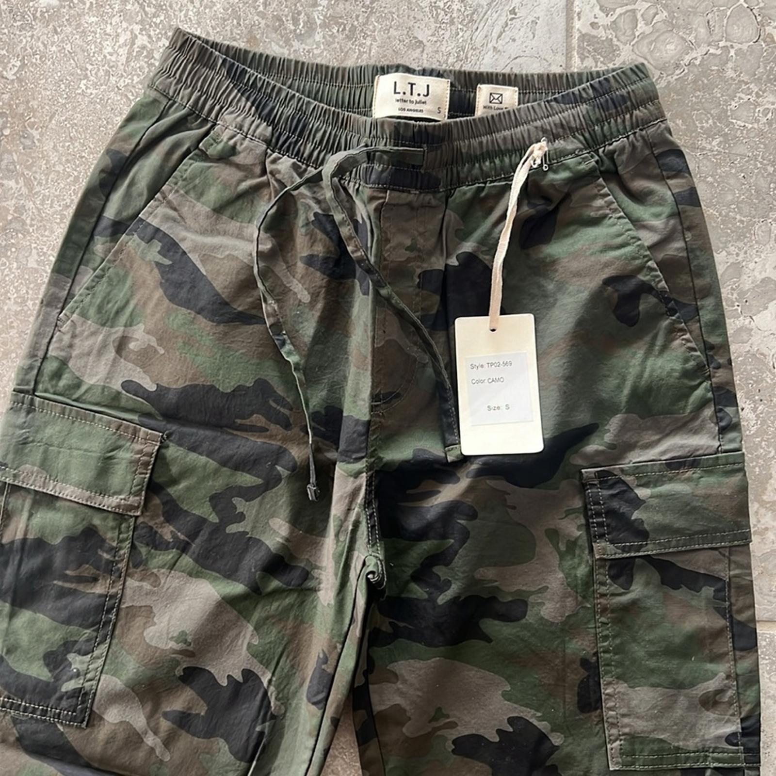 L.T.J Letter to Juliet Cargo Joggers in Camo, Size S New w/Tag