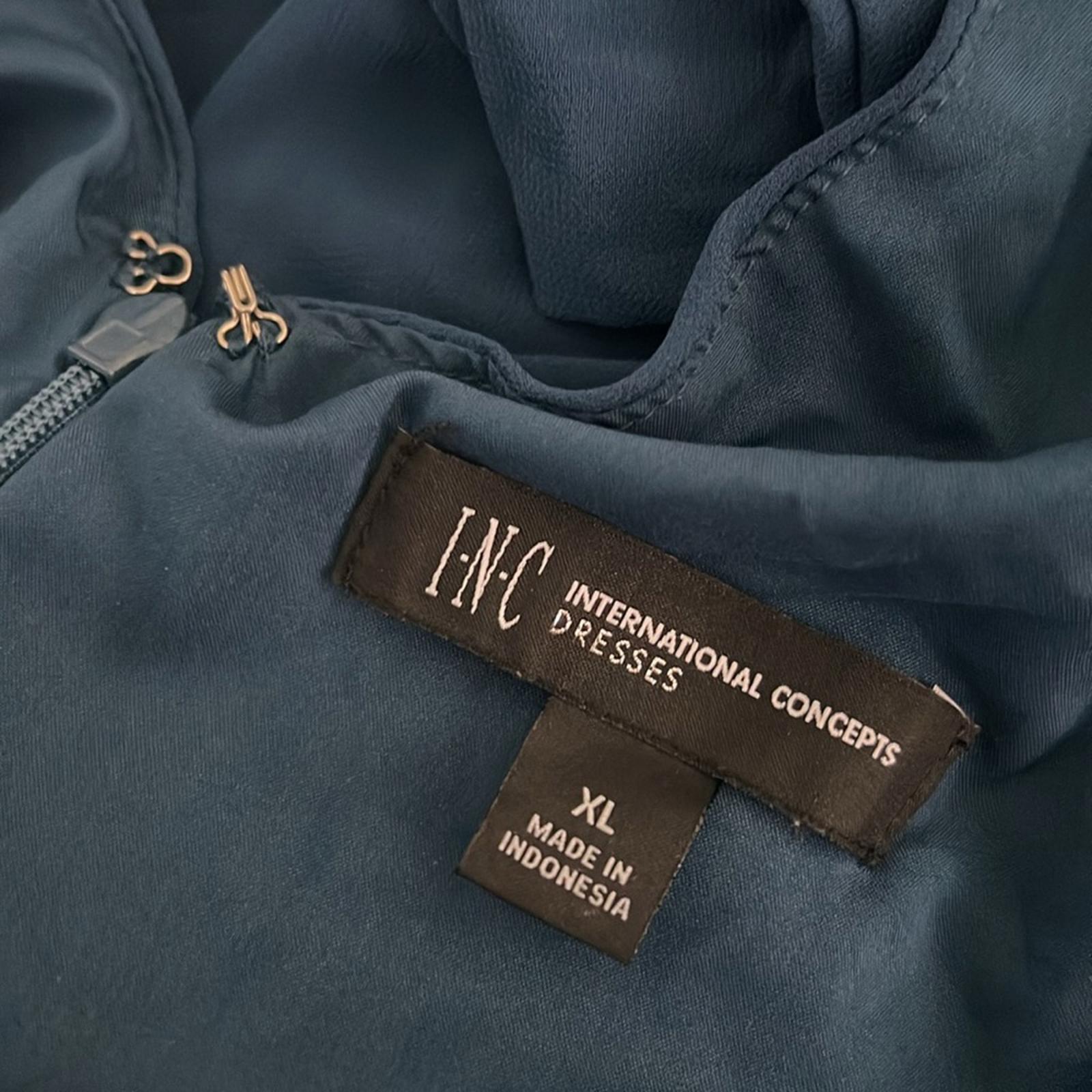 I.N.C. Bow-Back Shift Dress in Teal, Size XL NEW w/Reticket Tag $79