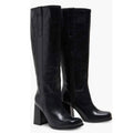 Free People Naomi Tall Leather Boots, Black, Size 6.5 New w/Tag, w/o Box