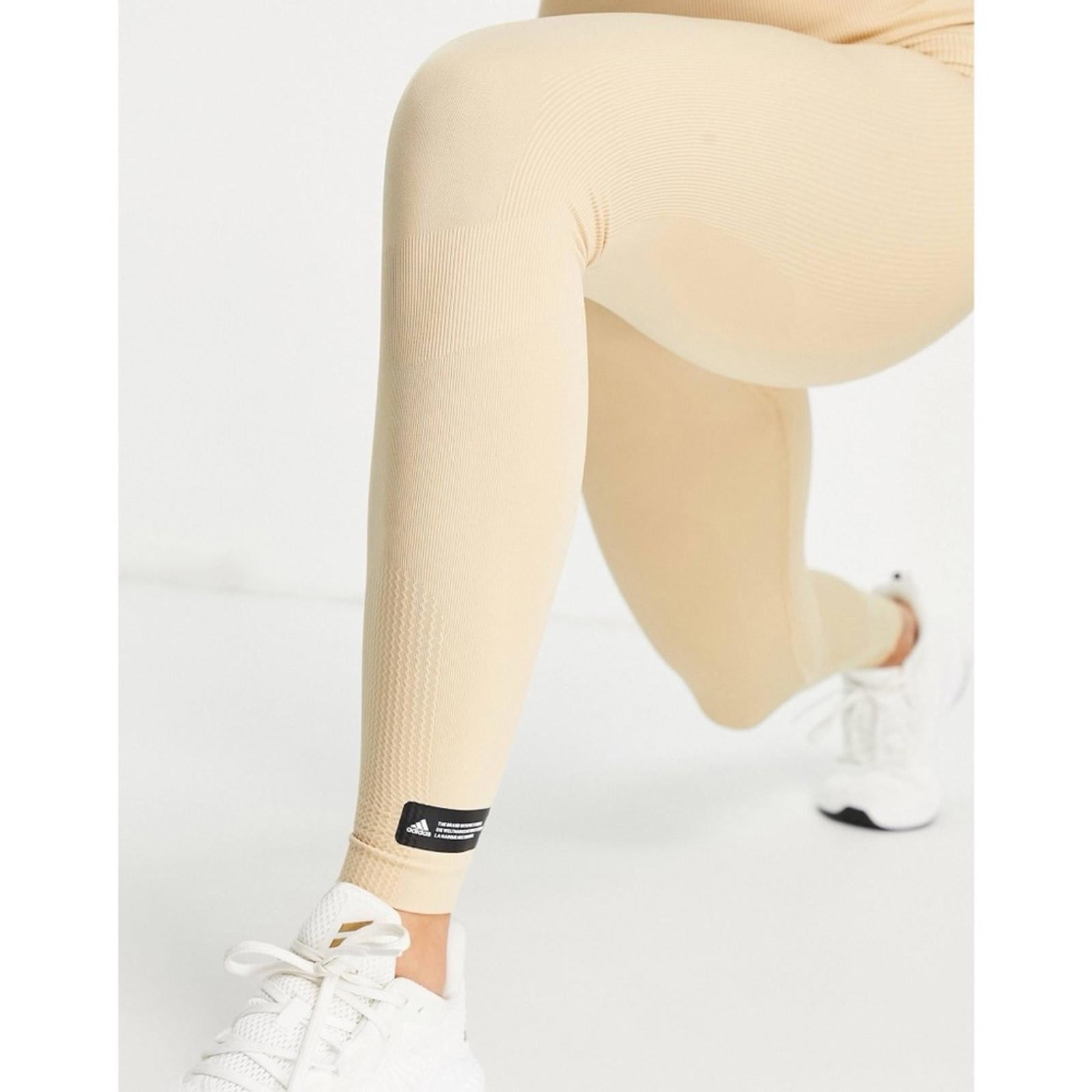 Adidas Formotion Training Sculpt Seamlessly Hazy Beige Tights, Plus Size 3X NWT