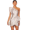 SAYLOR Ann Woodgrain Jacquard Mini Dress, Silver Size M EXCELLENT!
