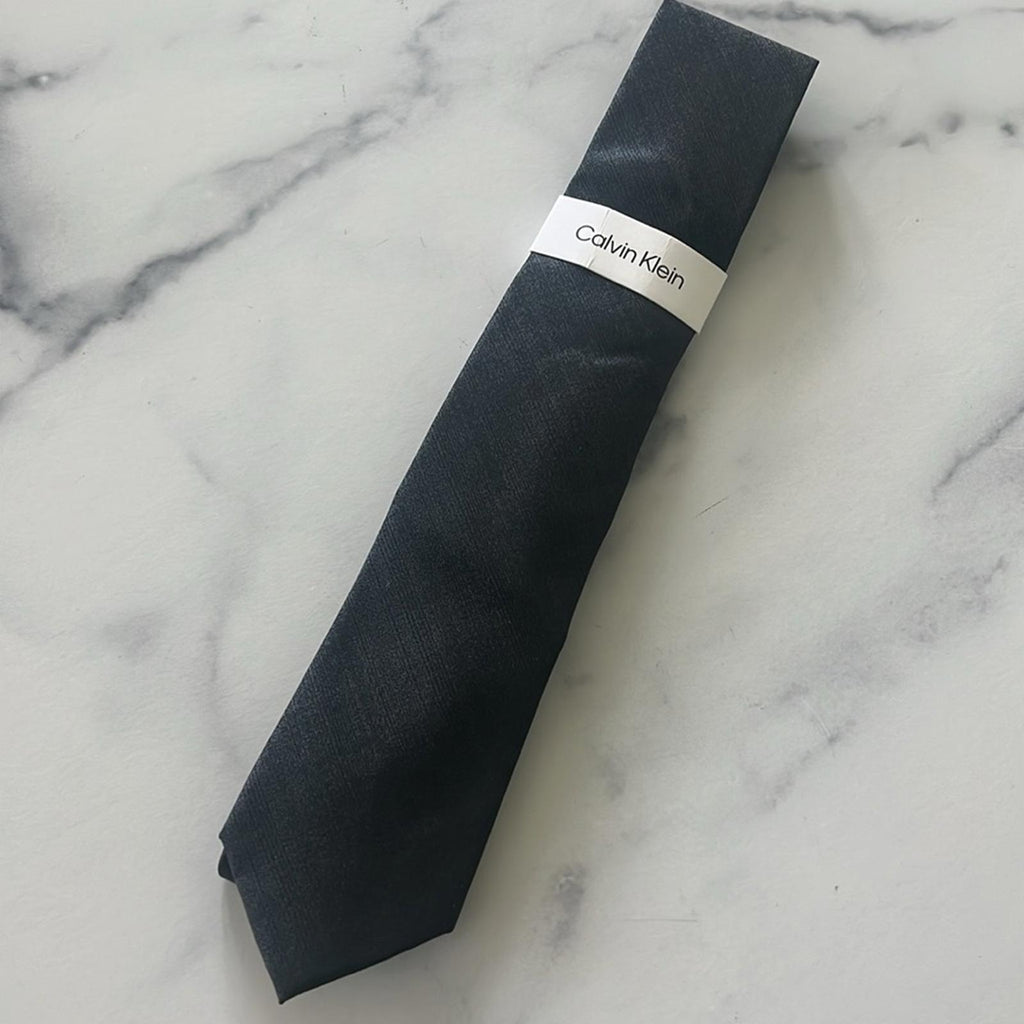 Calvin Klein Men's Canvas Solid Tie, One Size, NWT