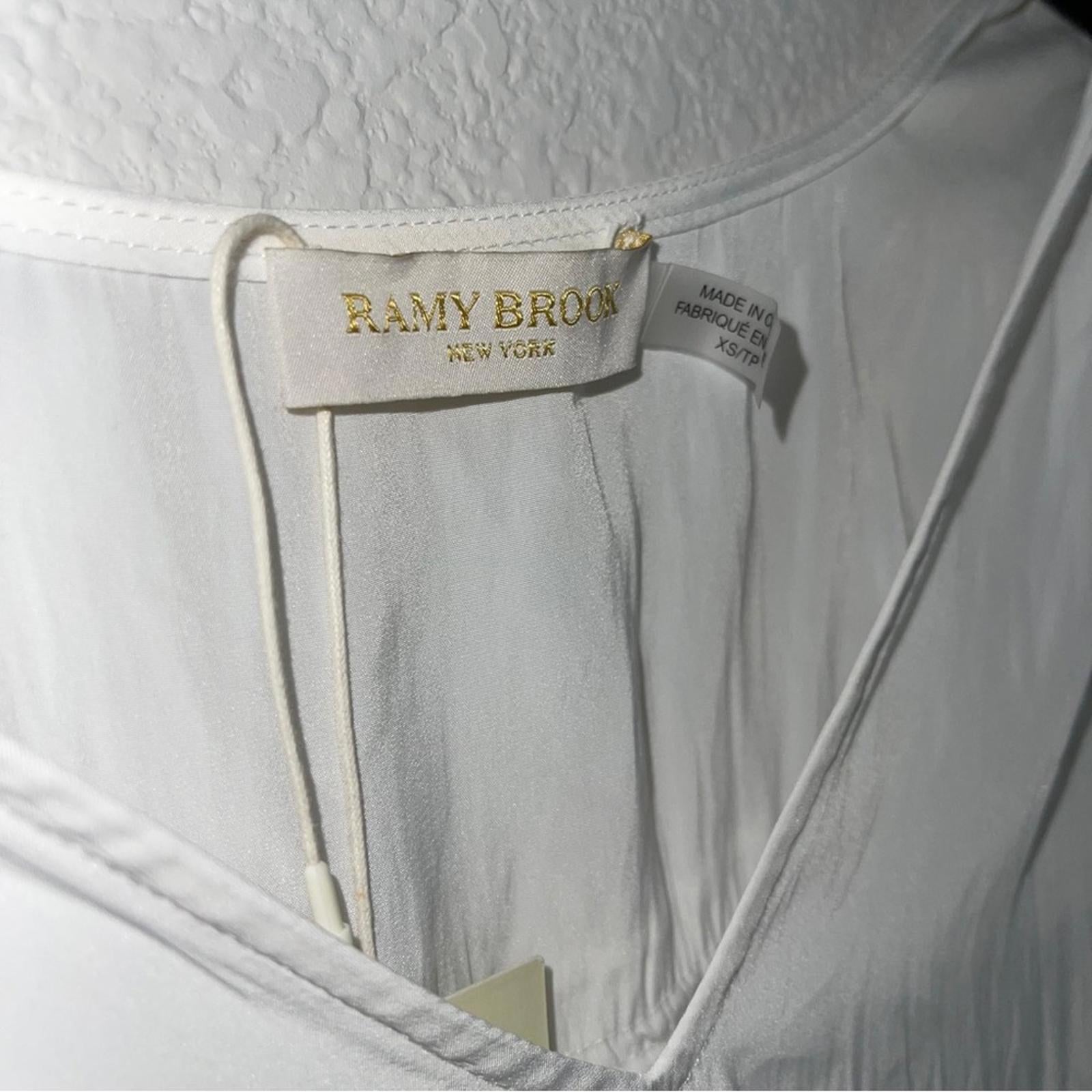 Ramy Brook Brielle Oversized Blouse in White, Size XS New with Tag Retail $345