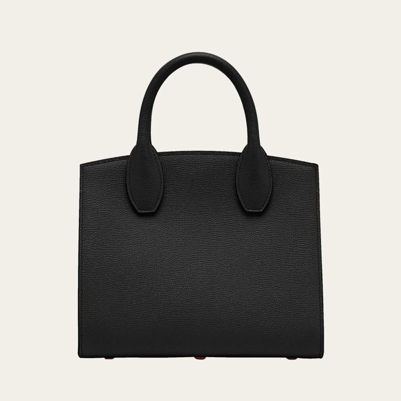 Salvatore Ferragamo Studio Box Bag in Black NEW with Tag