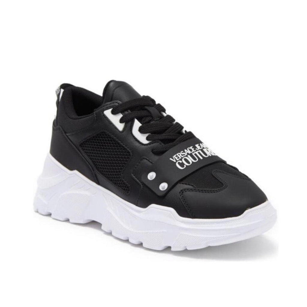 VERSACE Low-Top Chunky Sneakers in Black /White Size EU42 NEW w/Dust Bag