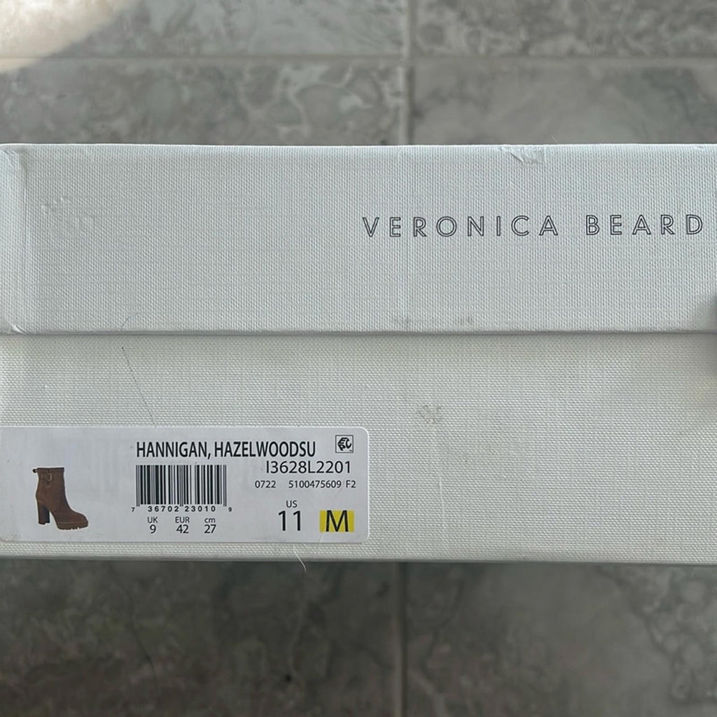 Veronica Beard Hannigan Suede Platform Boots in Hazelwood, Size 11 NEW +DustBag