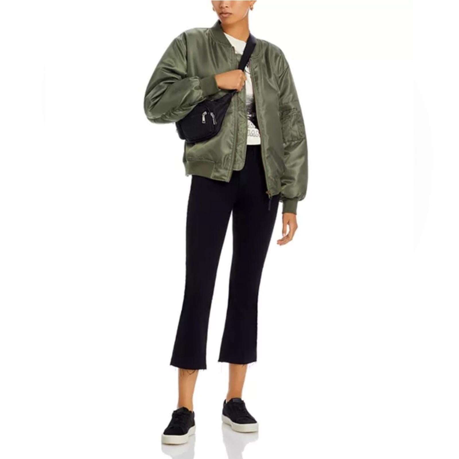L’Agence Kendra High Rise Crop Flare Jeans in Black, Size 28 NWT Online for $275