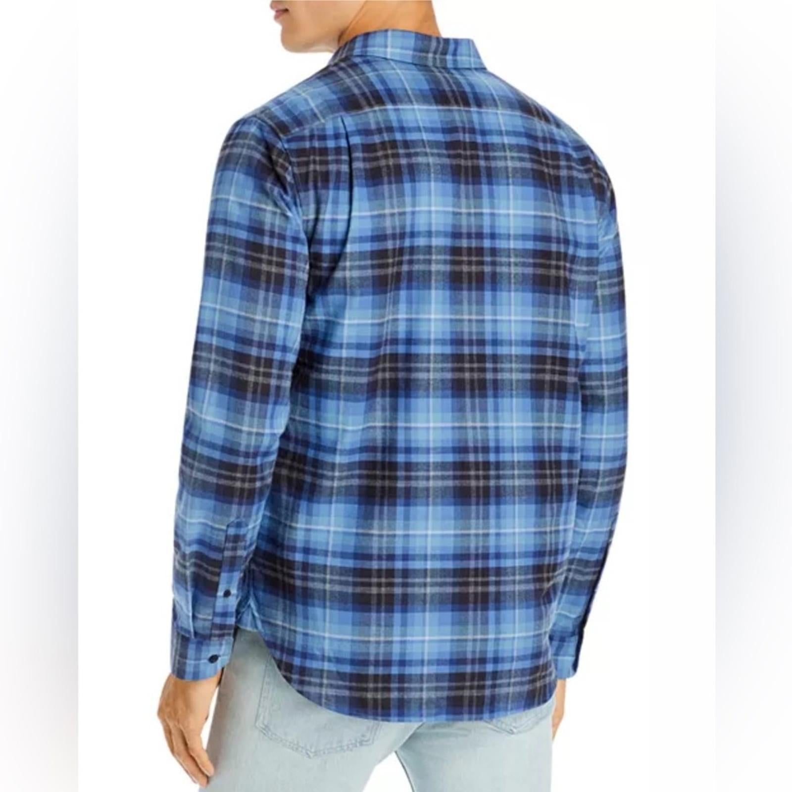 Vince Blue Plaid Casual Button Down Shirt, Size S NEW w/Tag