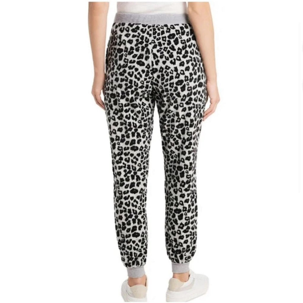 Vince Camuto Cheetah Print Jogger Pants in Grey & Black, Size XS New w/Tag