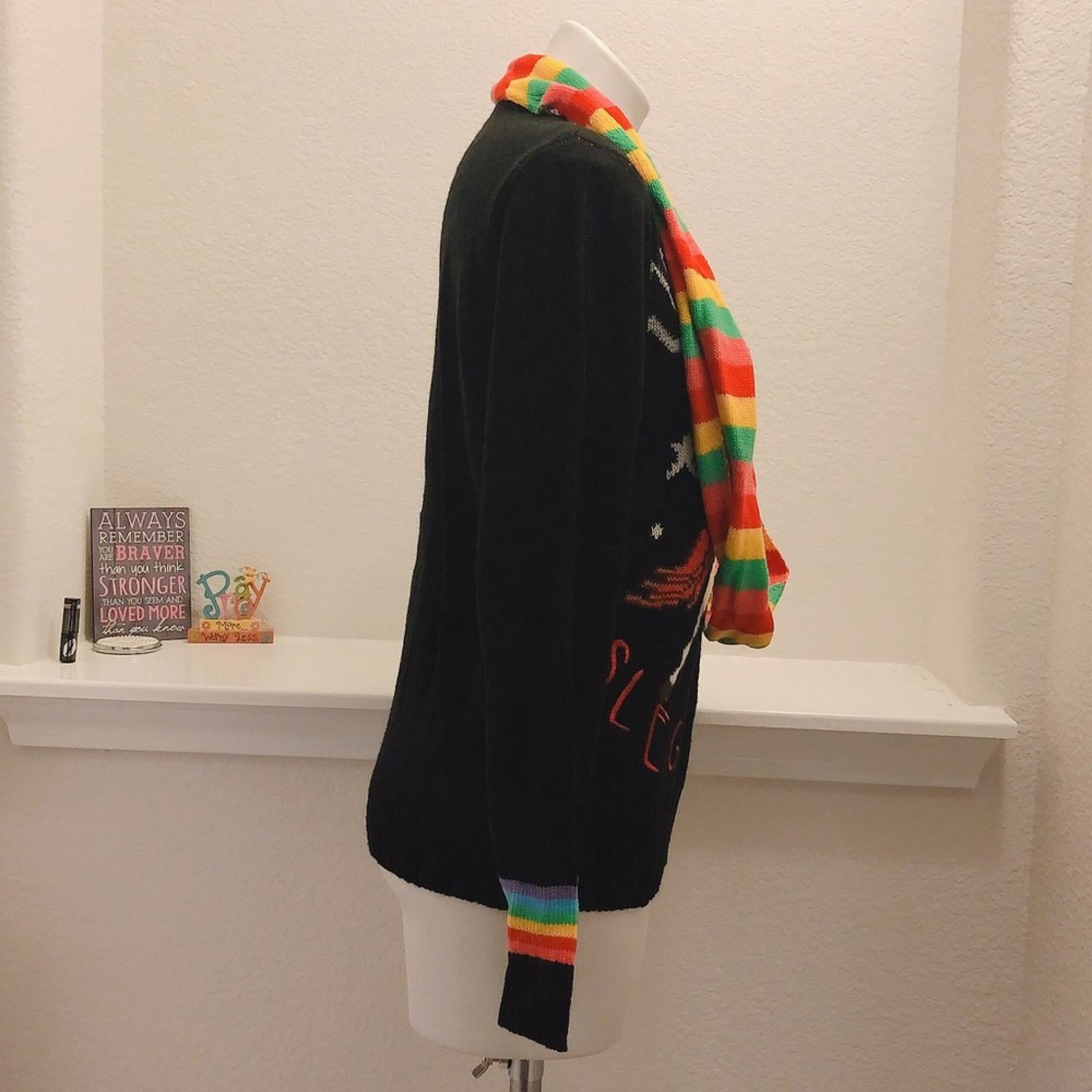 Self Esteem 2-Pc Crewneck Christmas Sweater w/Infinity Scarf, Size M New w/Tag