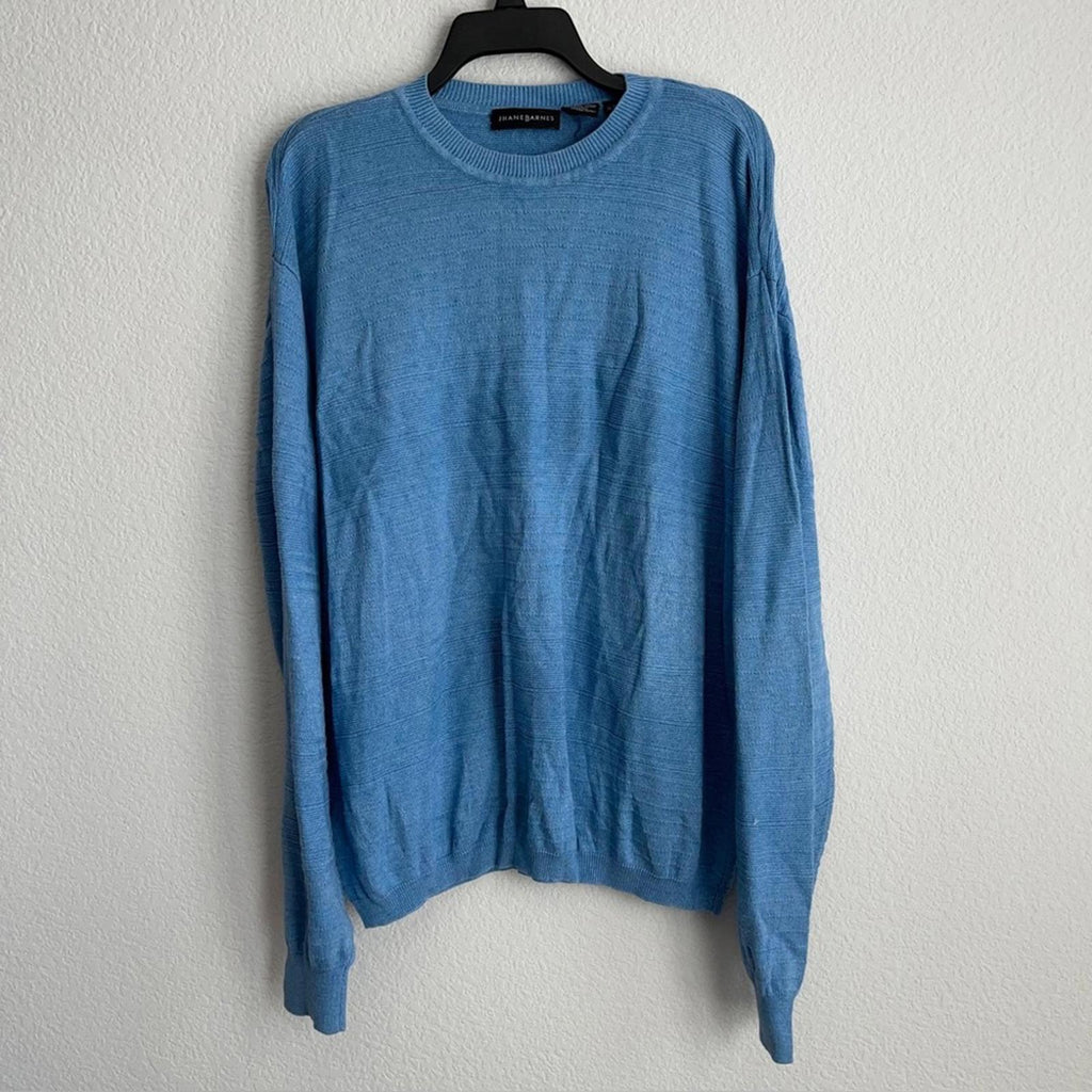 Jhane Barnes Cashmere Blend Sweater in Blue, Size XL