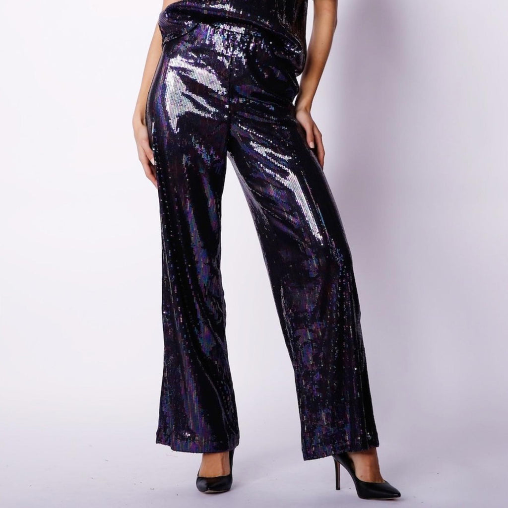 Crystal Kobe Stretch Sequin Pants, Size XS New with Tag Retail $179