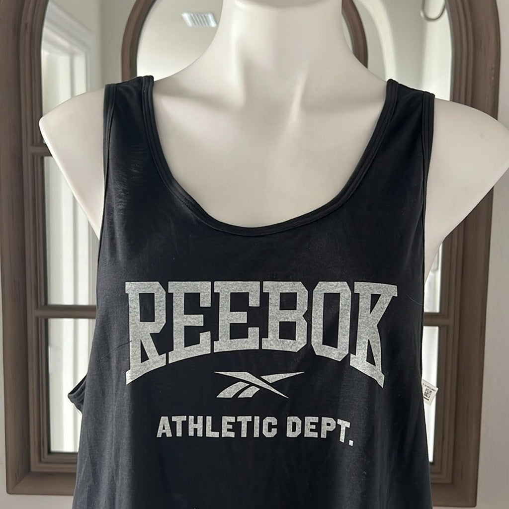 Reebok Performance Plus Workout Ready Supremium Tank Top Size 1X Night Black NWT