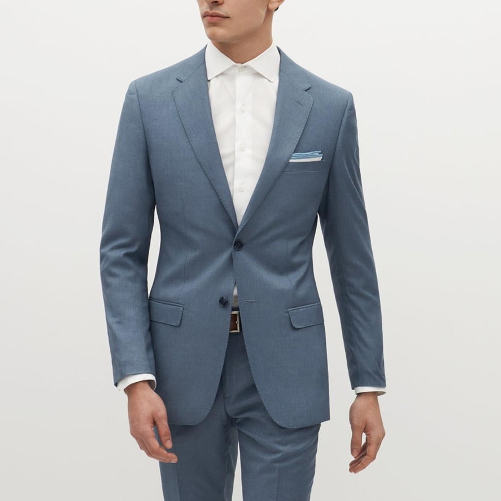 Suit Shop Men's Light Blue Slim Jacket Size 48 Long, New w/Tag, Retail $199