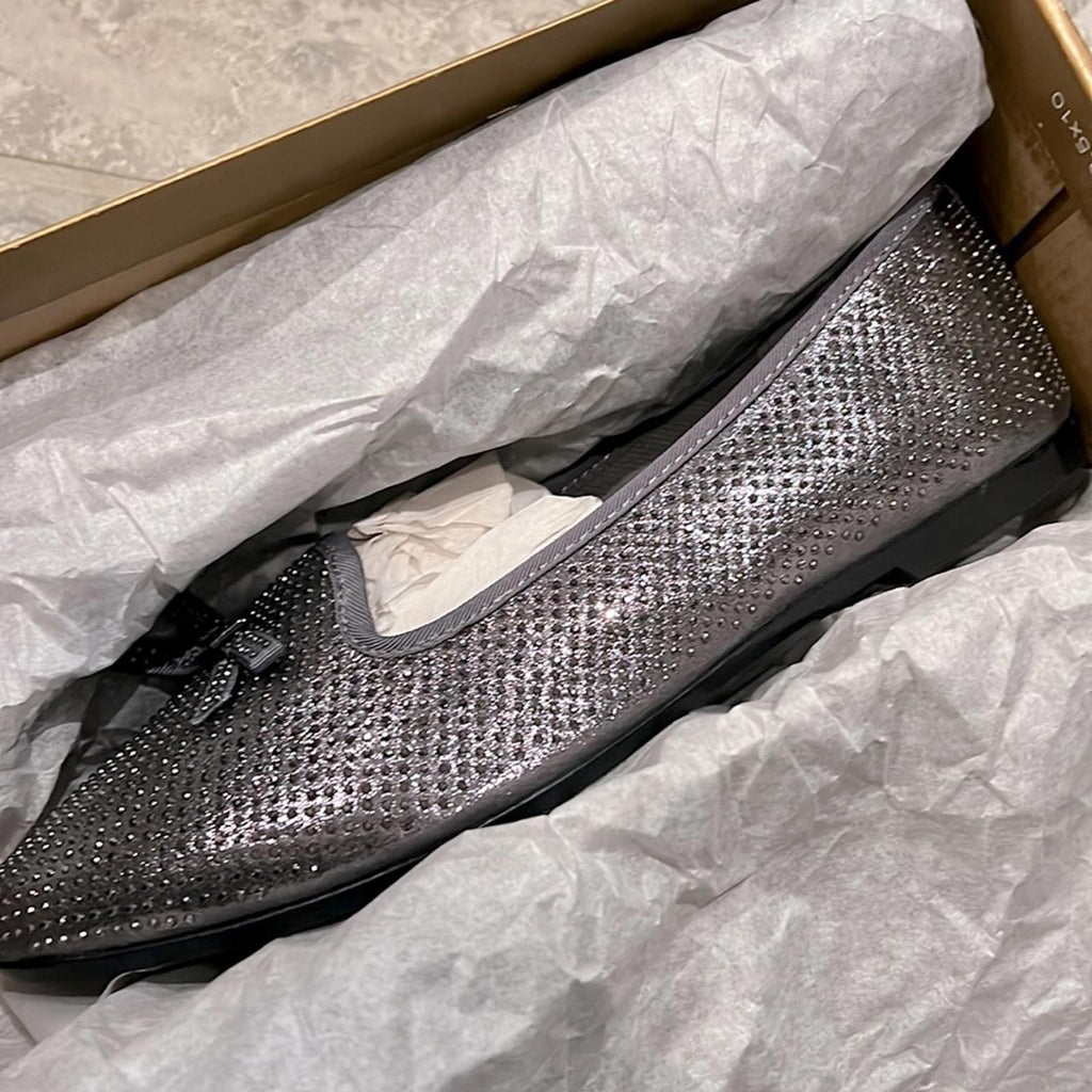 NEW Charter Club Kimii Evening Deconstructed Loafers, Pweter Bling Size 8M