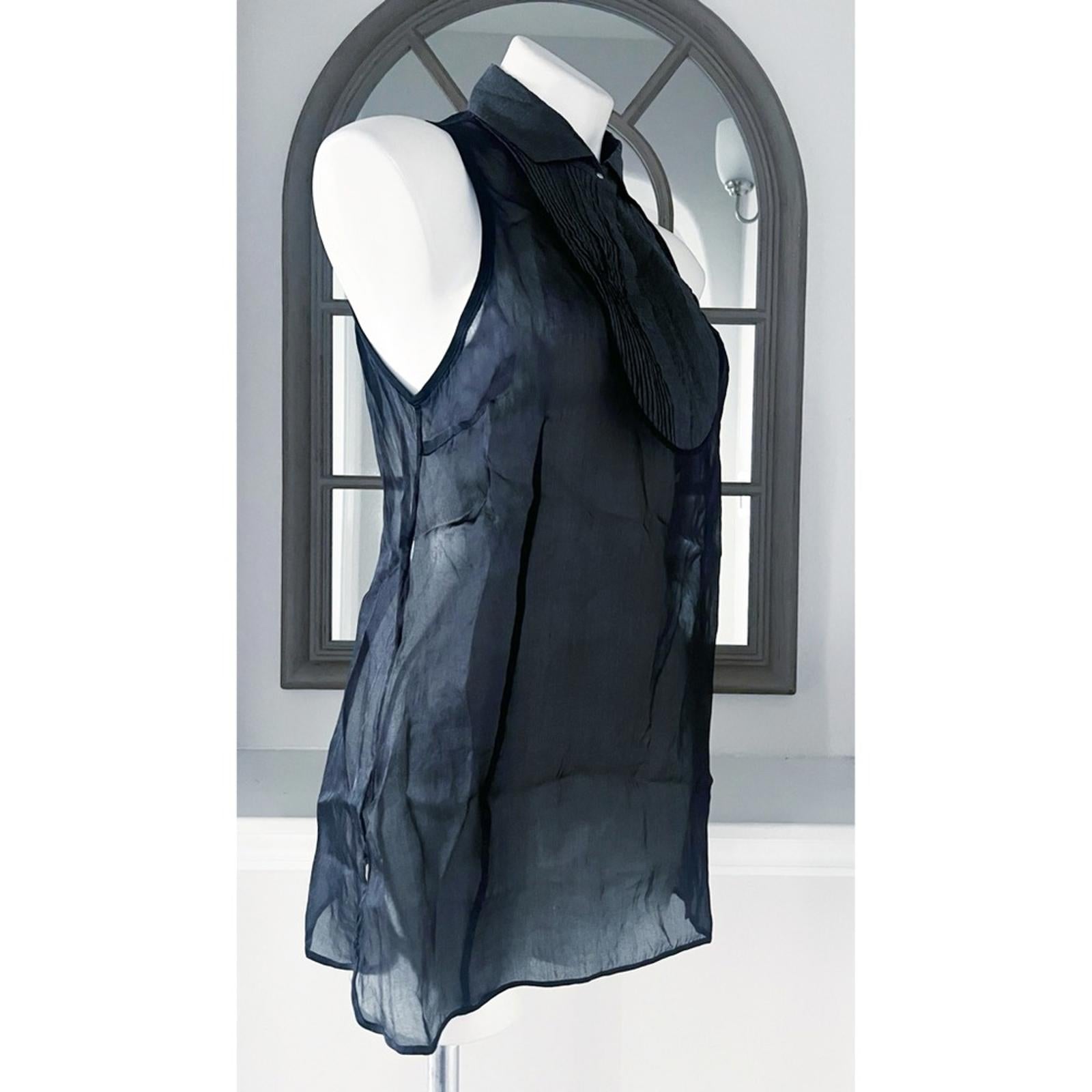 Brunello Cucinelli Sleeveless Black Top, Size M EXCELLENT! $1,180