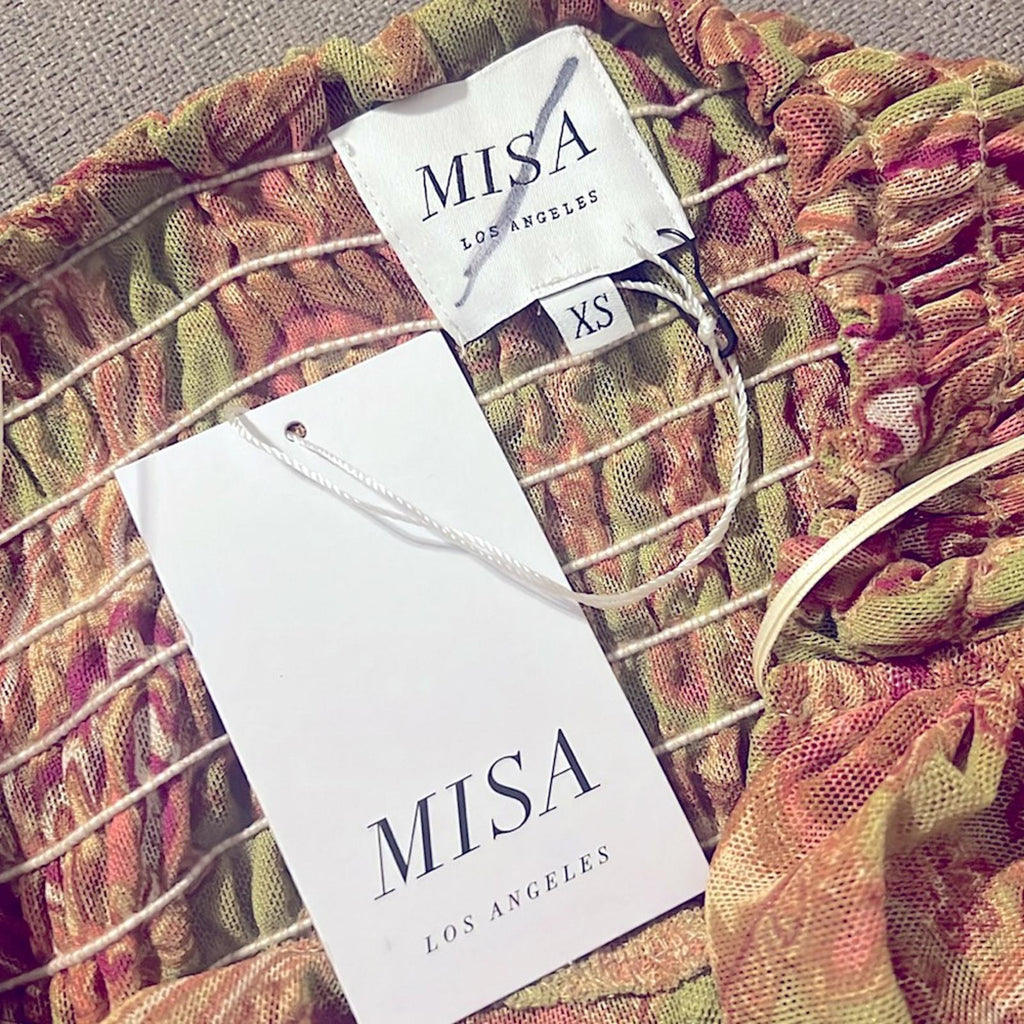 New MISA Selmin Cropped Blouse, Size XS New w/Tag, Retail $440