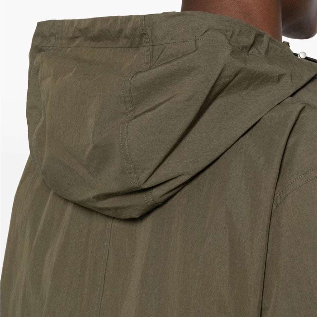 Jil Sander Green Long-Sleeve Hooded Jacket w/Organic Cotton, Size L NWT $2,380