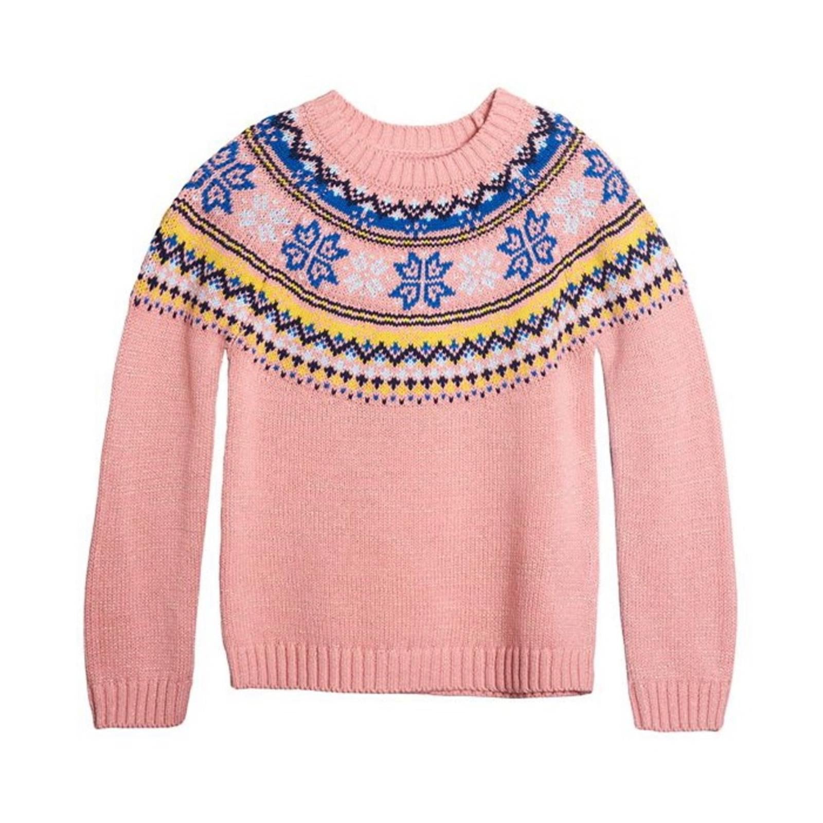 Epic Threads Little Girls Fair Isle Crewneck Sweater, Size XL New w/Tag
