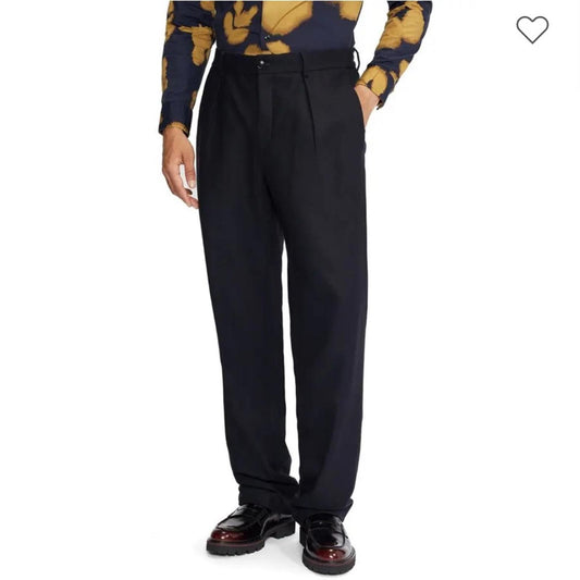 Ted Baker Scout Franklin Fit Wool Blend Trousers in Navy Size Waist 40R NWT $225