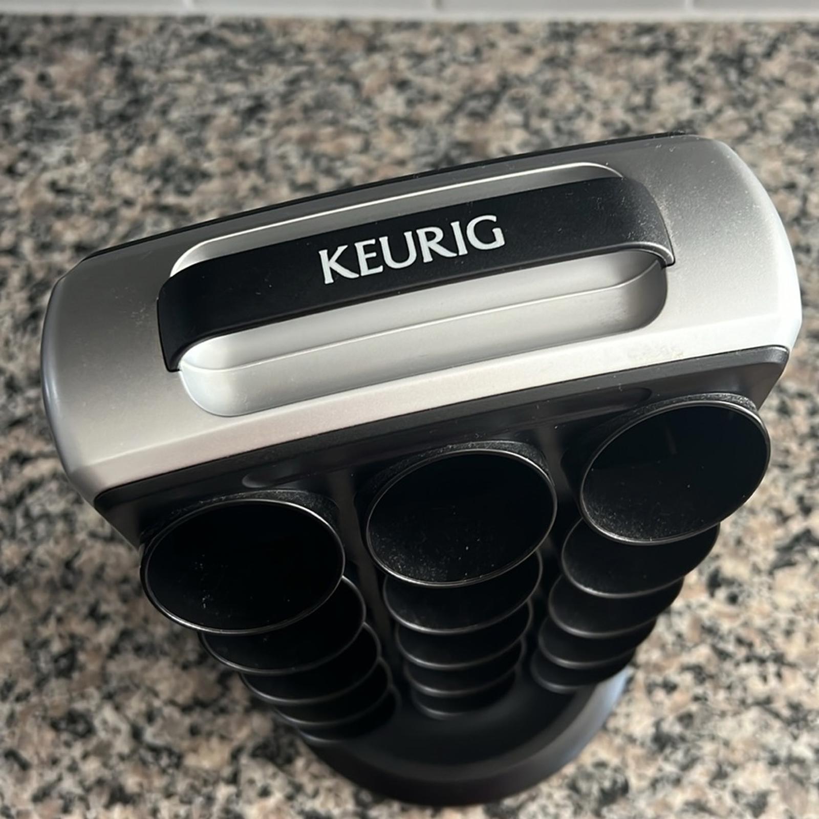 Keurig K-Cup Carousel - Stainless Steel an Black - Holds 30 Cups - Like New