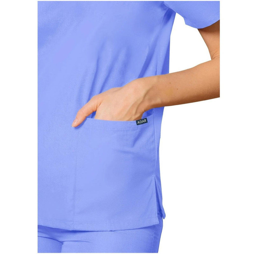 ADAR Universal Unisex Drawstring Scrub Set, Ceil Blue Size 3XL NWT