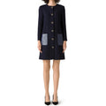 St. John Leather-Pocket Bracelet-Sleeve Textured Tweed Jacket Size 14 NEW $1,995