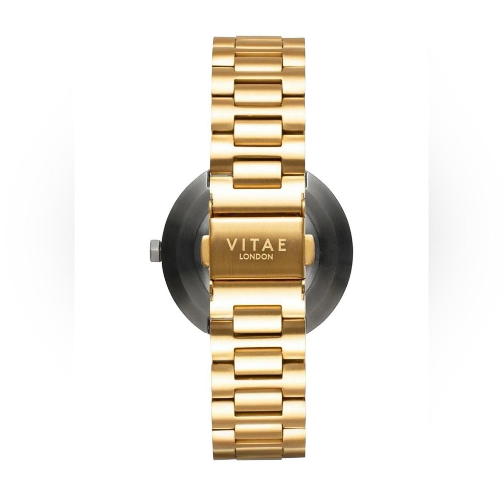 Vitae London Elmington Gold-Tone Stainless Steel Bracelet Watch 36mm NWT $259