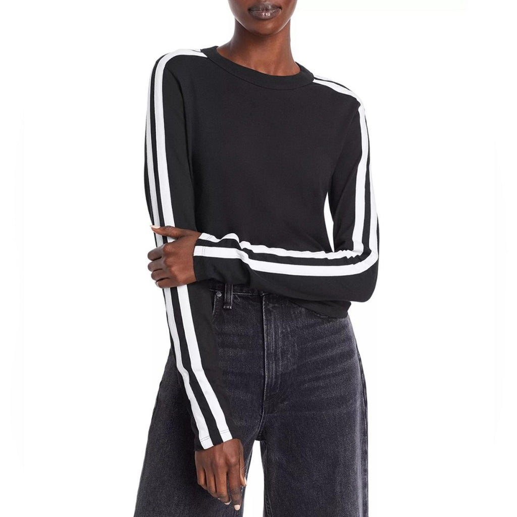 n:philanthropy Caia Striped-Sleeve Tee Long Sleeve, Size S New w/Tag