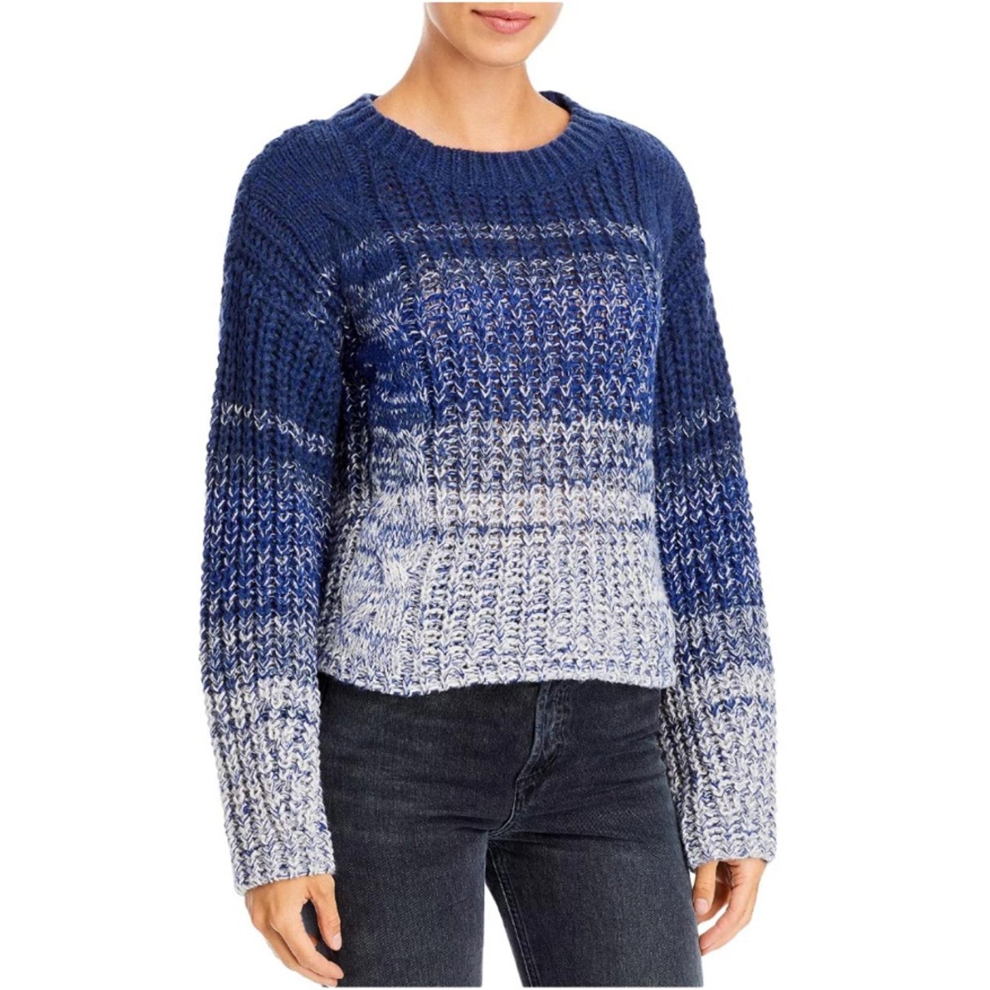 525 Ombré Sweater in Dark Blue Multi, NEW, Size L