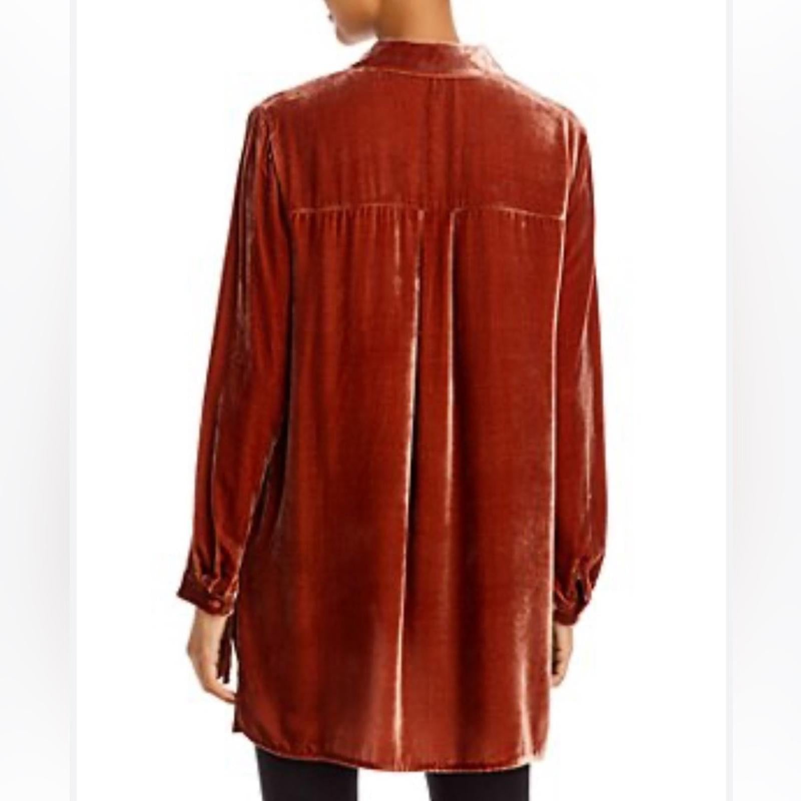 NWT Eileen Fisher Classic Collar Velvet Shirt, Size XL New w/Tag Retail $