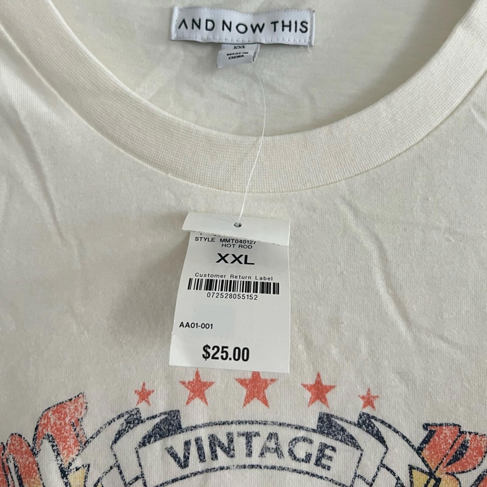 And Now This Men's Hot Rod Auto Graphic Crewneck T-Shirt, Size XXL New w/Tag