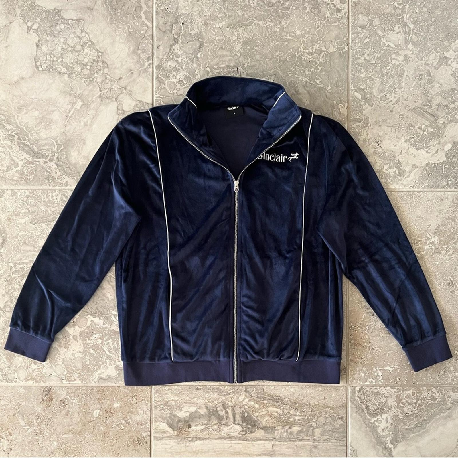 Sinclair Velour Track Jacket in Navy, Men’s Size L New w/Tag - SOLD OUT!