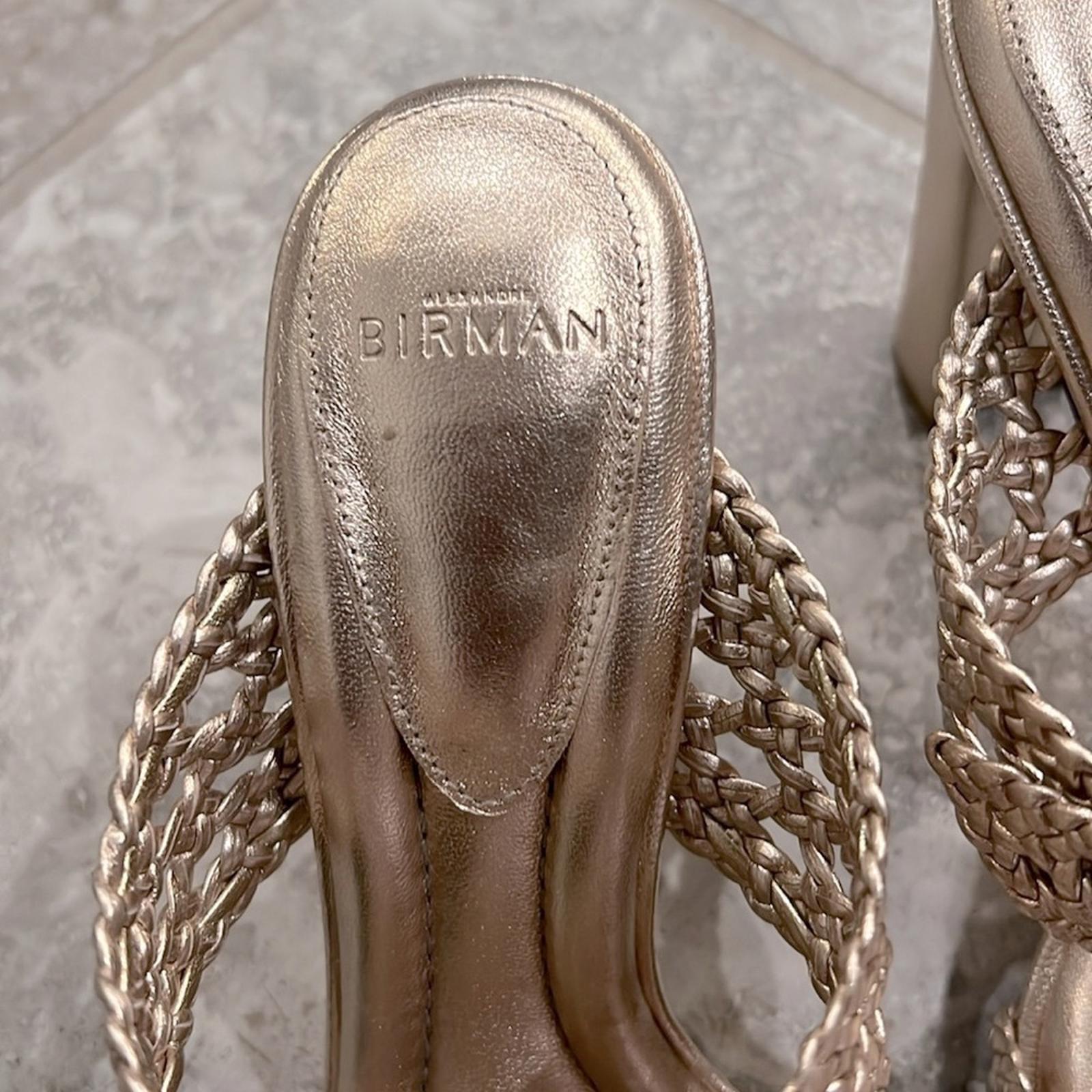 Alexandre Birman Clarita Braided Block Heel Sandals, NWT, Size 36