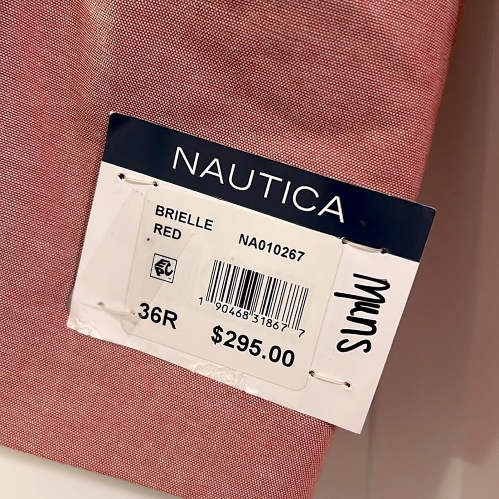 Nautica Blazer Modern-Fit Stretch Chambray Blazer Sport Coat Size 36R NWT $295