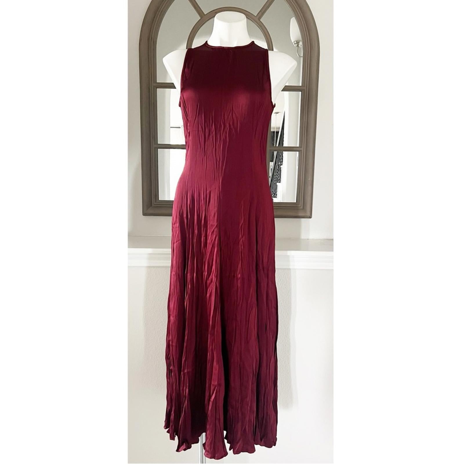 Michael Kors Collection Jamison Crushed Charmeuse Midi Dress NWT Retail $1,990