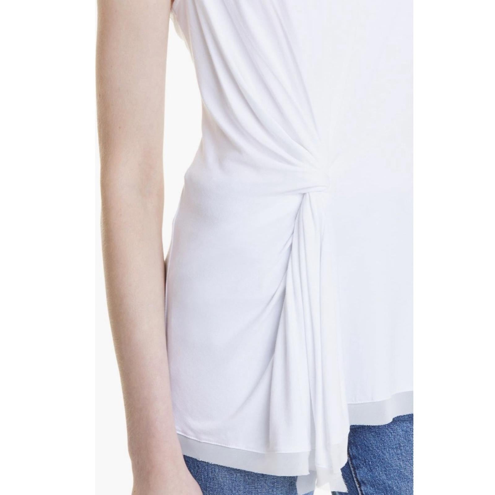 Kobi Halperin Stevie Knotted Sleeveless Top, White Size XS New w/Tag Retail $148