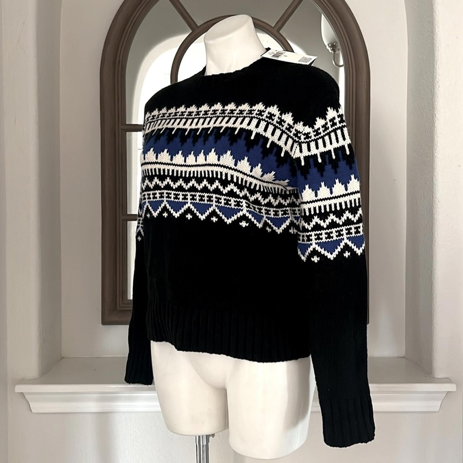 Lauren Ralph Lauren Fair Isle Wool-Blend Crewneck Sweater, Size S New w/Tag $225