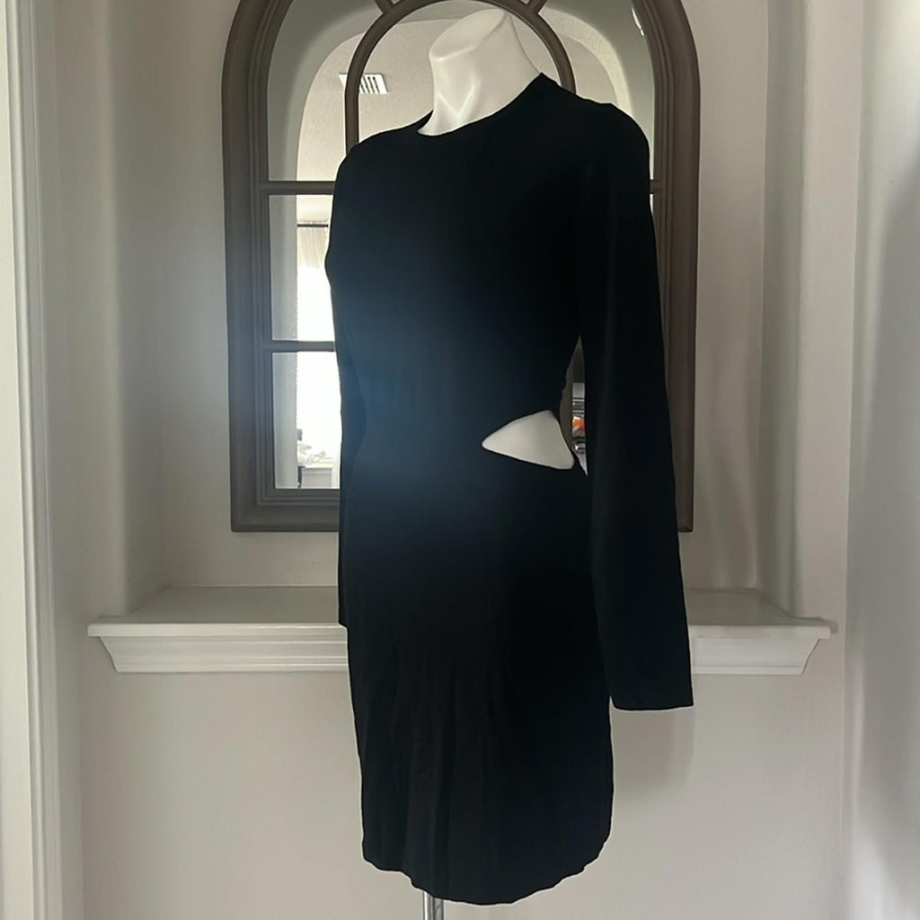Elizabeth and James Railey Side Cut-Out Dress Black, Size L New w/Tag $385