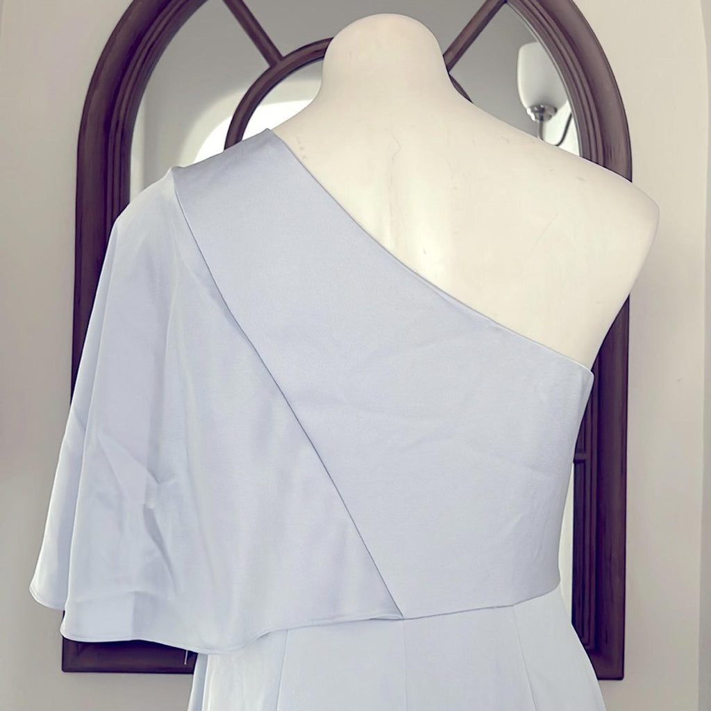 Aidan Mattox Draped One Shoulder Gown in Light Blue New w/Tag $365