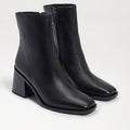 Sam Edelman Winnie Block Heel Booties in Black Leather, Size 11 New in Box $180