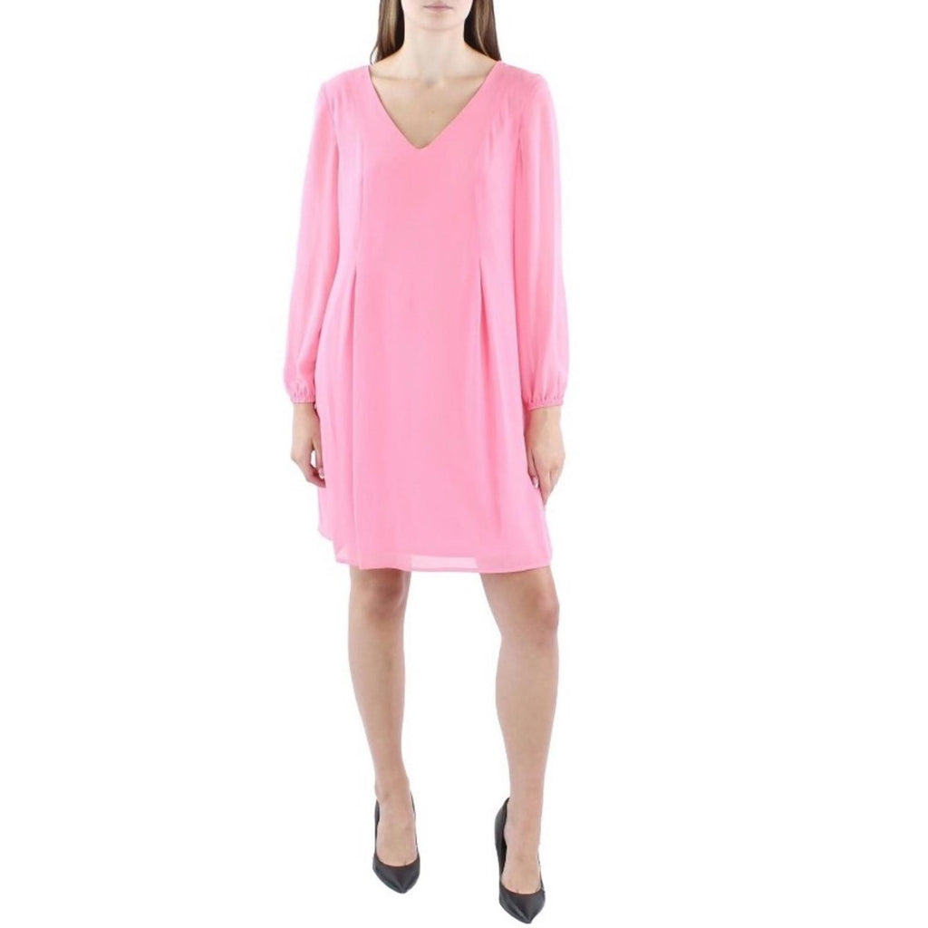 INC International Concepts Chiffon Short Shift Dress w/Long Sleeve, Size 1X, NEW